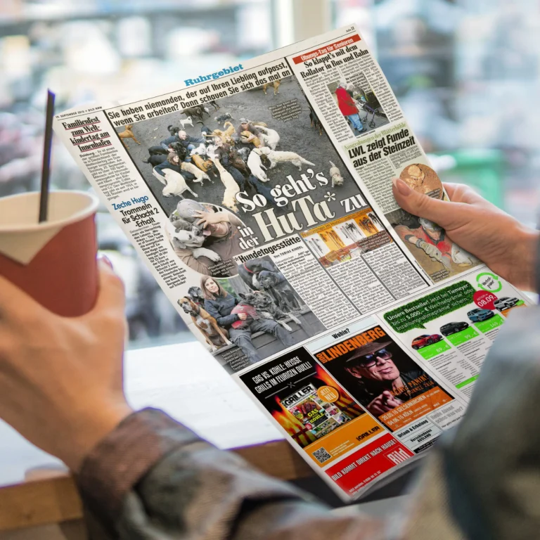 eine aufgeschlagene Ausgabe der BILD mit Regionalthemen- Nachrichten